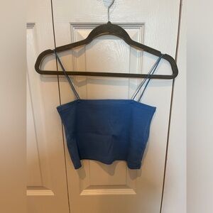 Blue Cropped Zara Tank